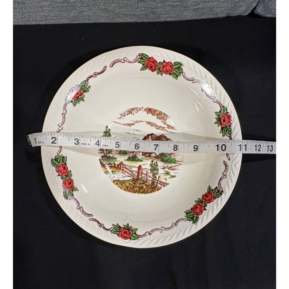 Figgjo Norway Decorative Bowl & Pyrex Glass Plates Set Of 3 Vintage Kitchenware - Picture 16 of 16